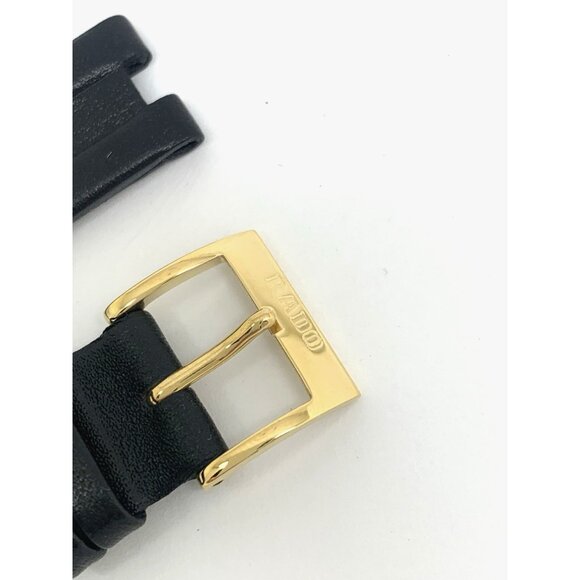 Rado Watch Replacement Band Black Leather Strap 15mm Notched Lug Gold Buckle - Picture 8 of 8